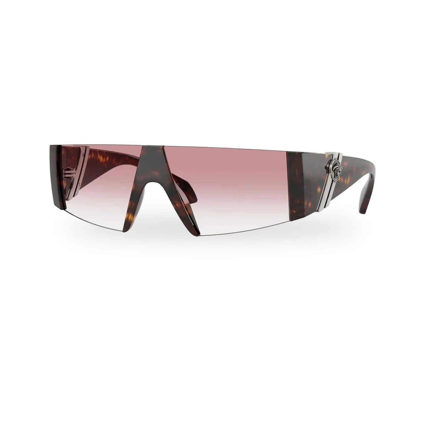 Versace 0VE4516 sunglasses in Havana with Clear gradient pink lenses - transparent product photo with soft shadow