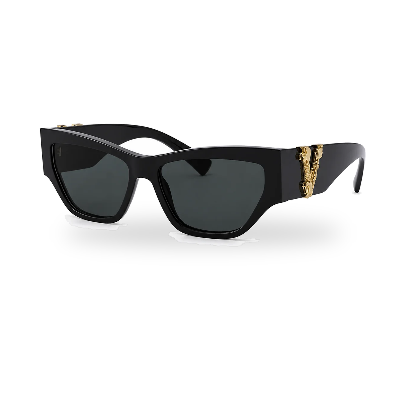 Versace VE4383 Black Cat Eye Sunglassess - transparent product photo with soft shadow