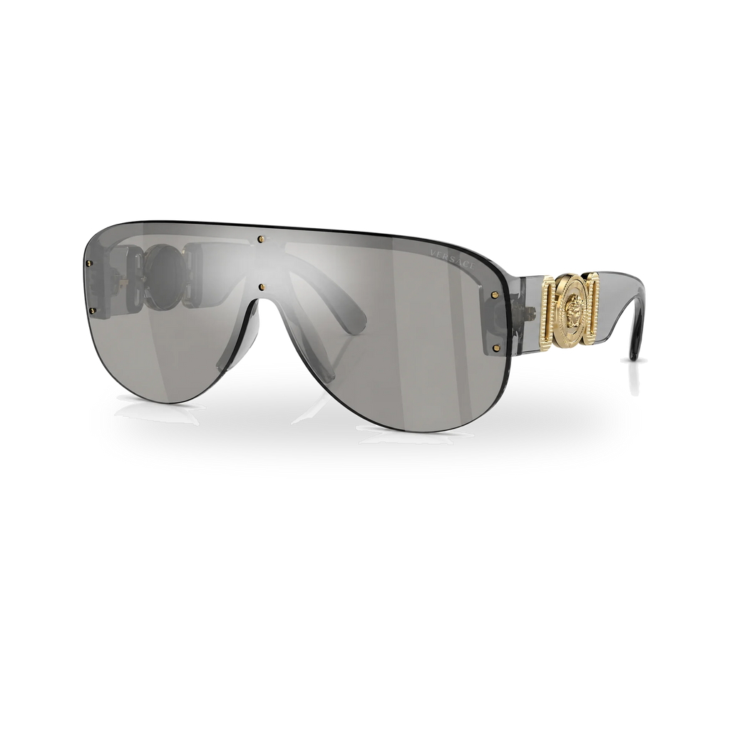 Versace VE4391 Transparent Grey Shield Sunglasses - transparent product photo with soft shadow