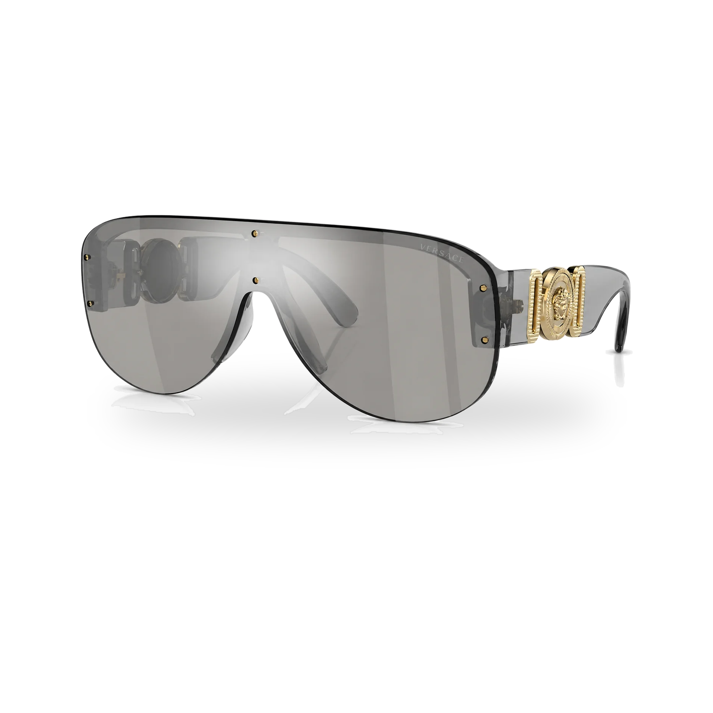 Versace VE4391 Transparent Grey Shield Sunglasses - transparent product photo with soft shadow