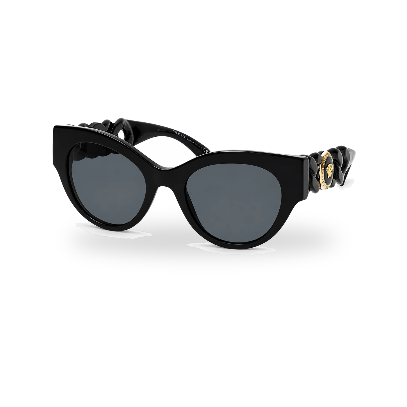 Versace Twist Link Sunglasses Black MOD.4408– GB1/87 - transparent product photo with soft shadow