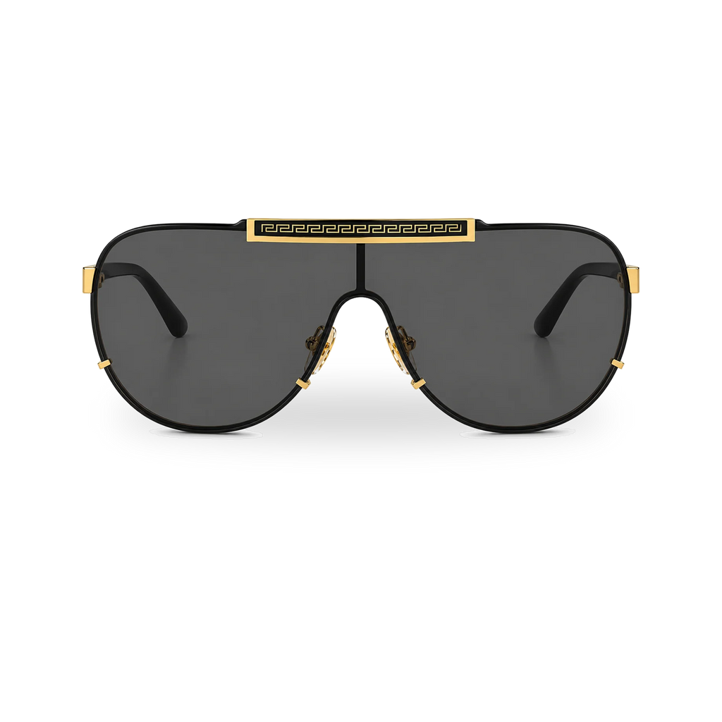 Versace 2140 Gold Pilot Sunglasses - transparent product photo with soft shadow