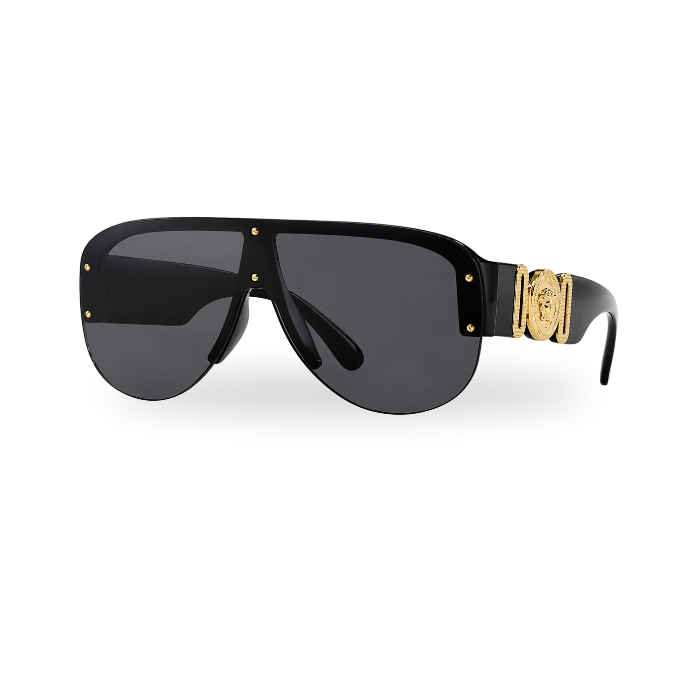 Versace MOD 4391 GB1/87 Shield Sunglasses - transparent product photo with soft shadow