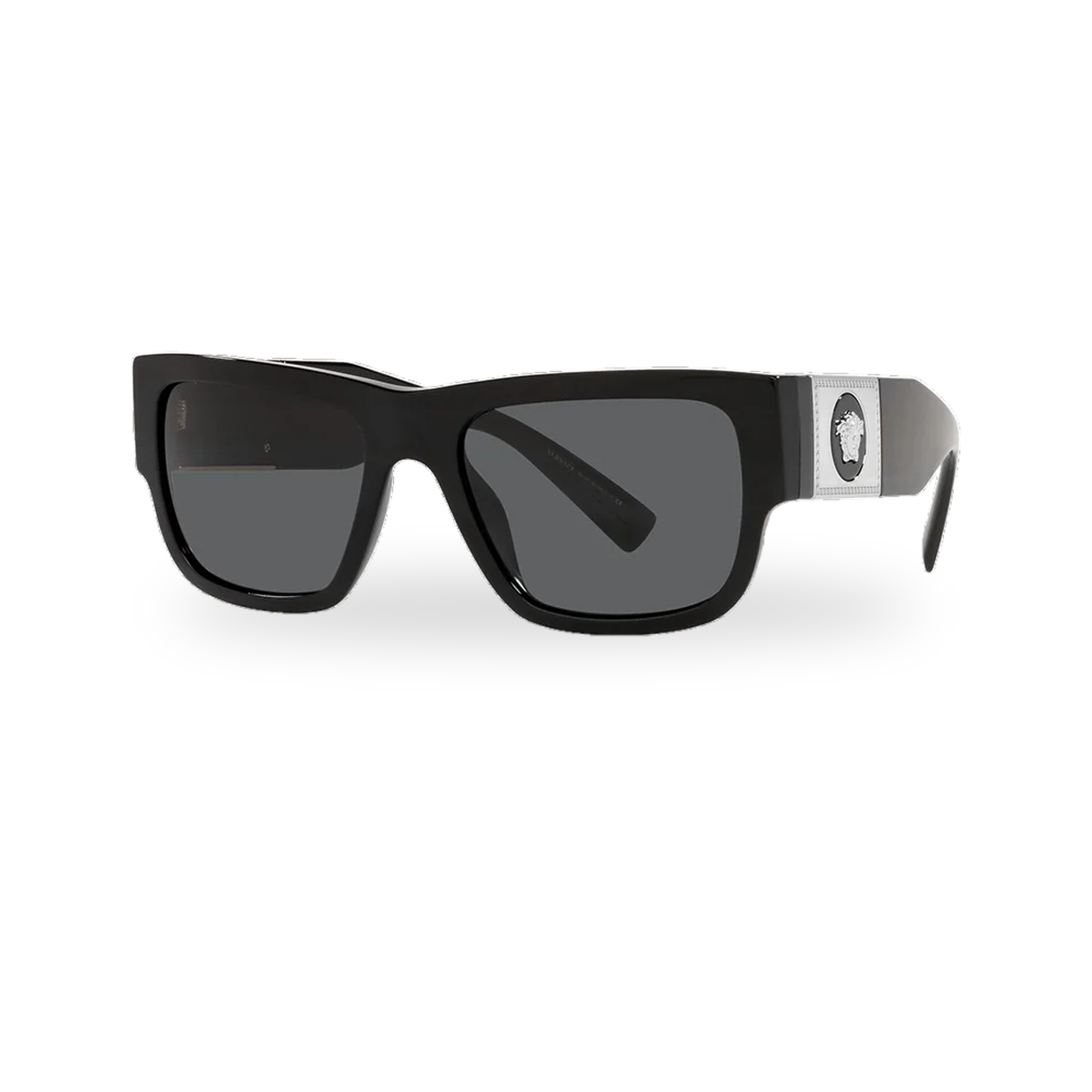 Versace Square Locks Sunglasses Black - transparent product photo with soft shadow