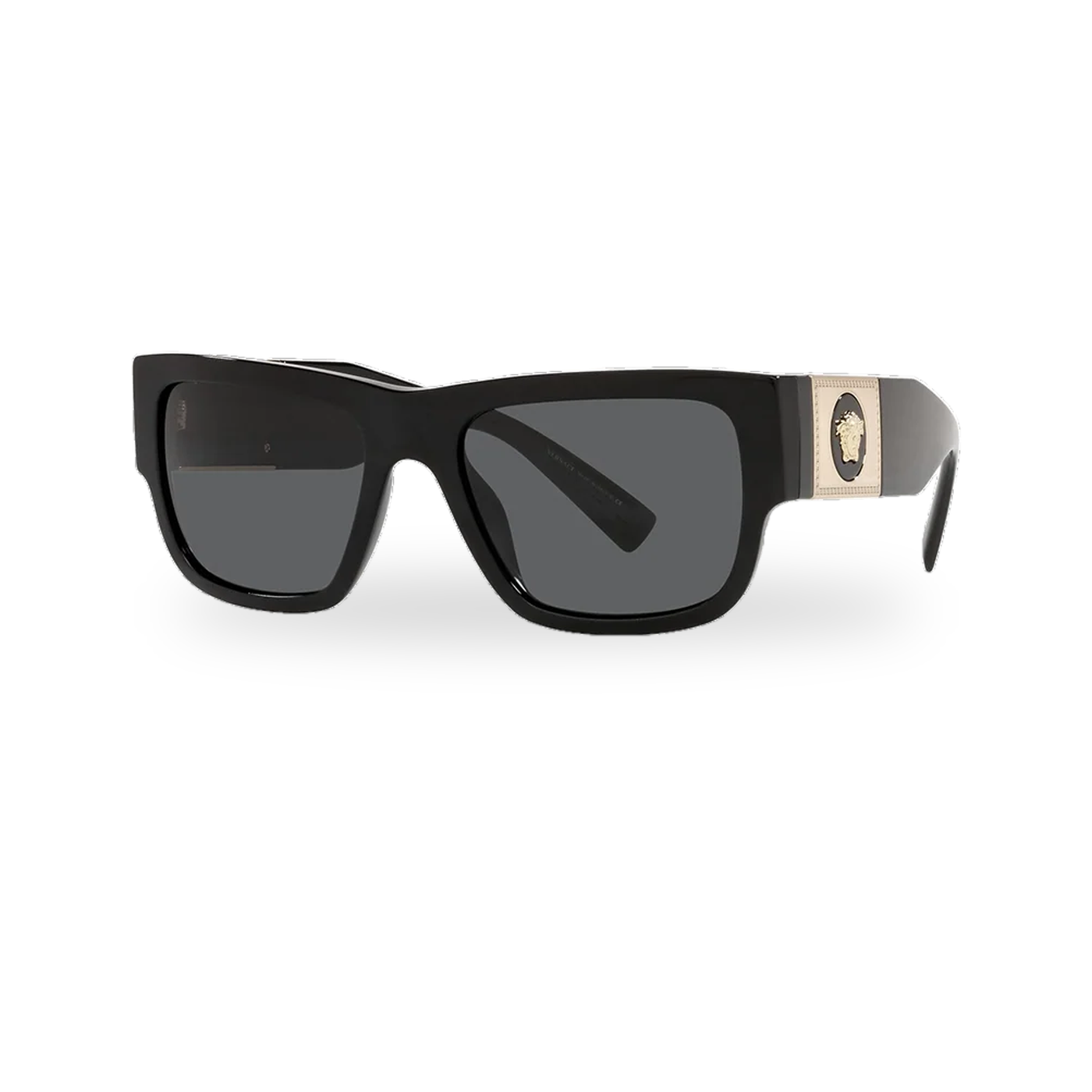 Versace Square Locks Sunglasses Black - transparent product photo with soft shadow