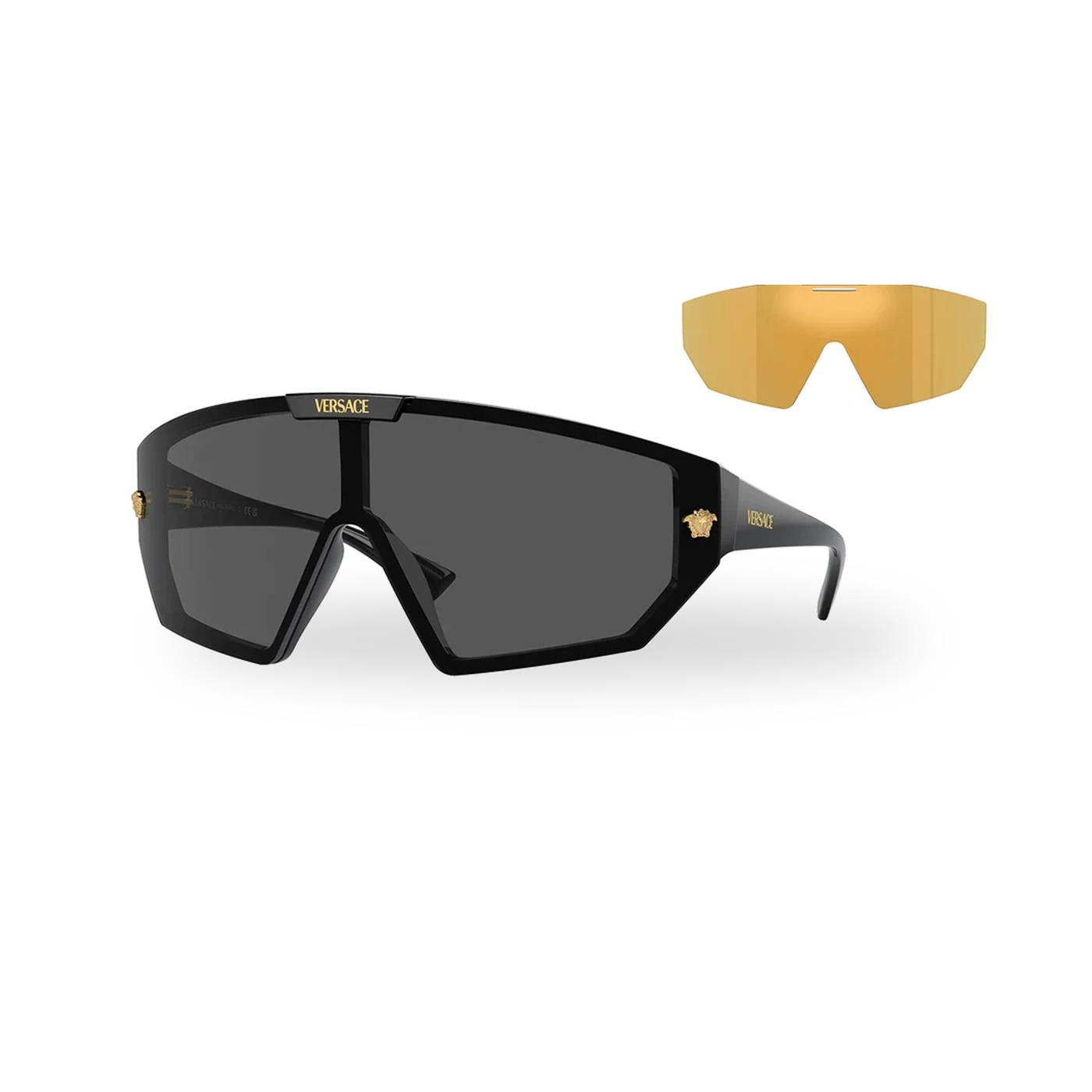 Versace Trippie Sunglasses - transparent product photo with soft shadow