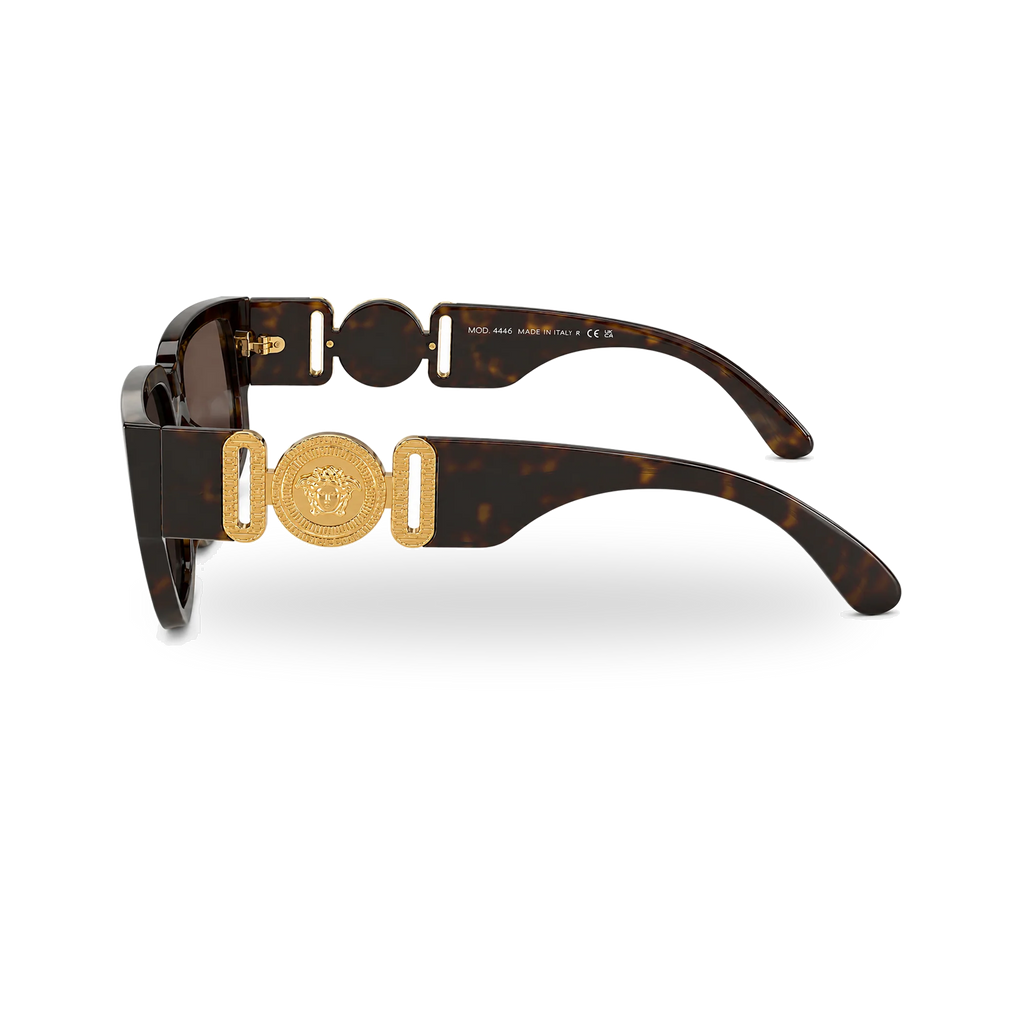 Versace VE4483D Havana Square Sunglasses - transparent product photo with soft shadow