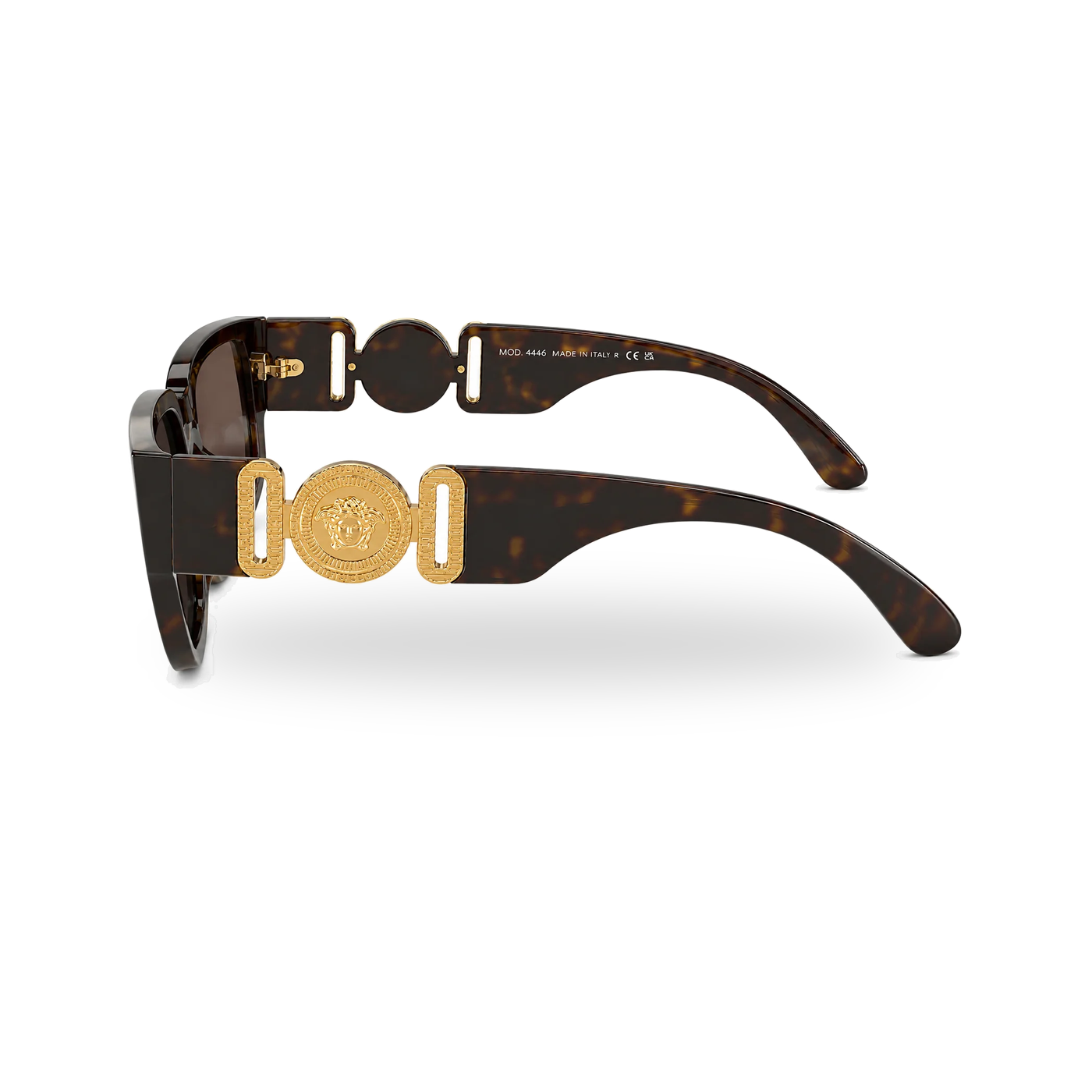 Versace VE4483D Havana Square Sunglasses - transparent product photo with soft shadow