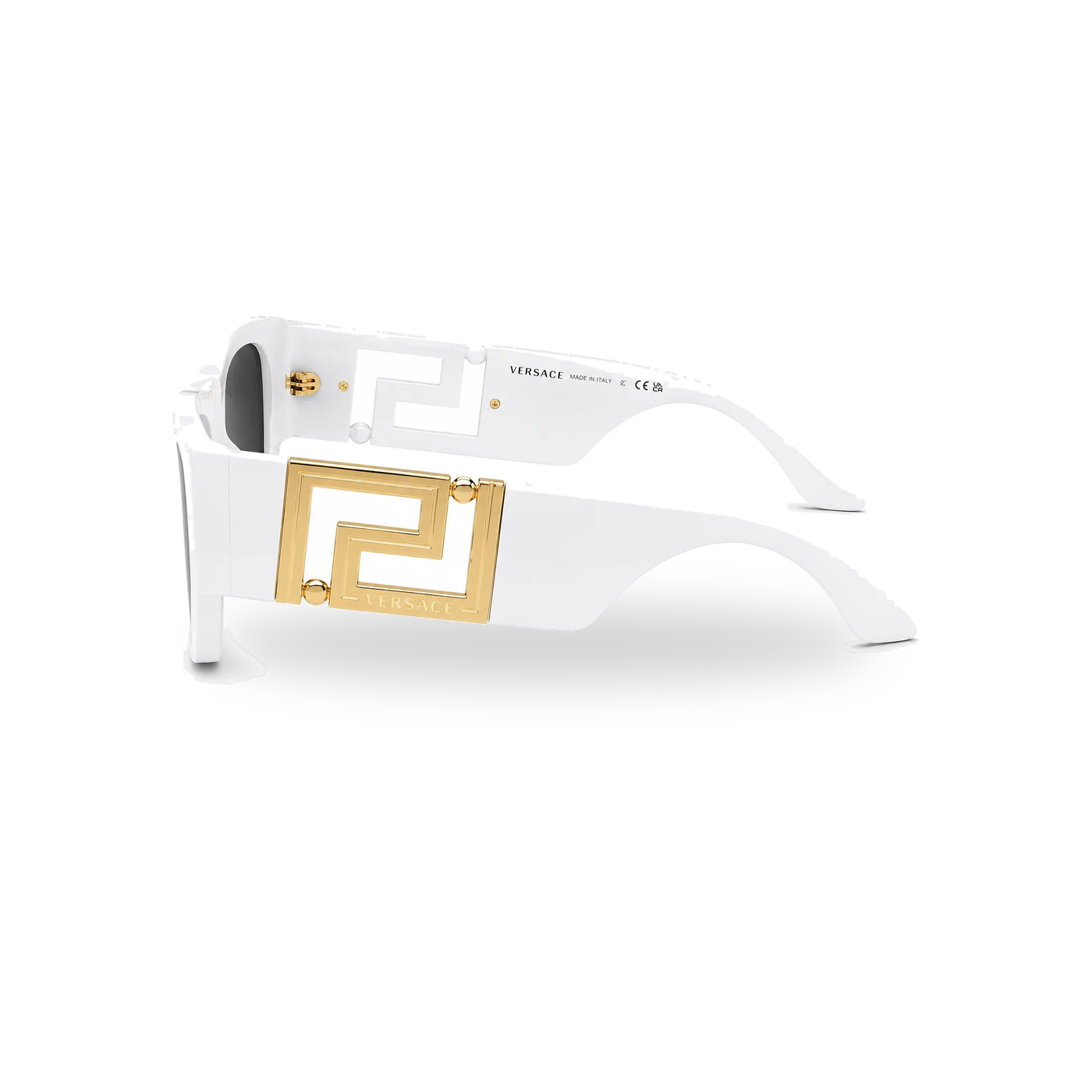 Versace VE4403 White Rectangle Sunglasses - transparent product photo with soft shadow