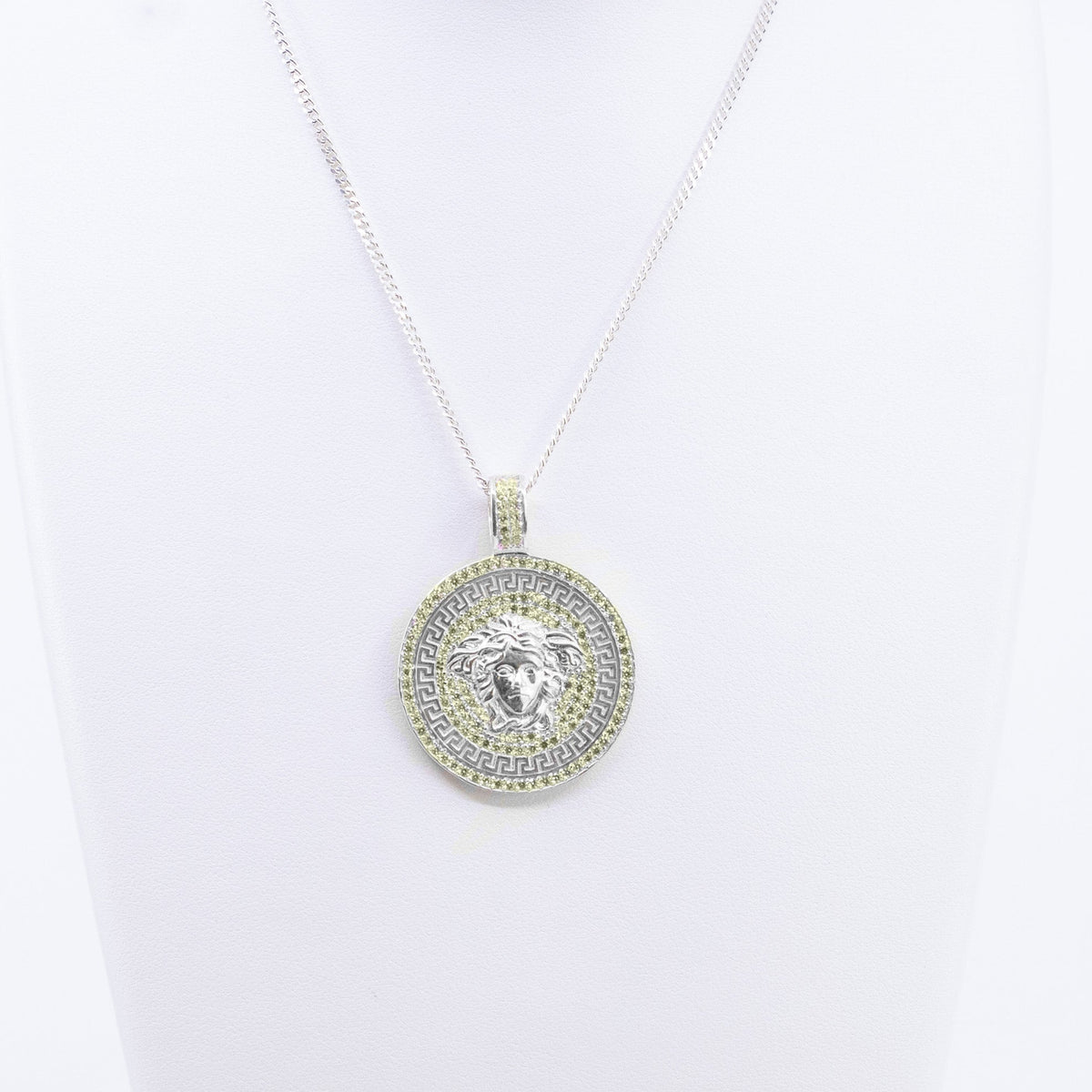 Sterling Silver Fully Iced Medusa Yellow