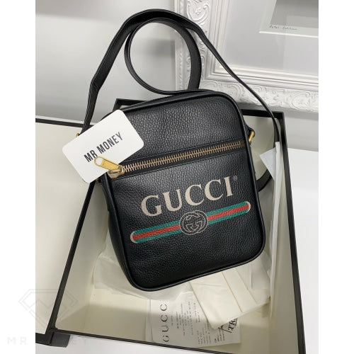 Gucci Black Print Side Bag