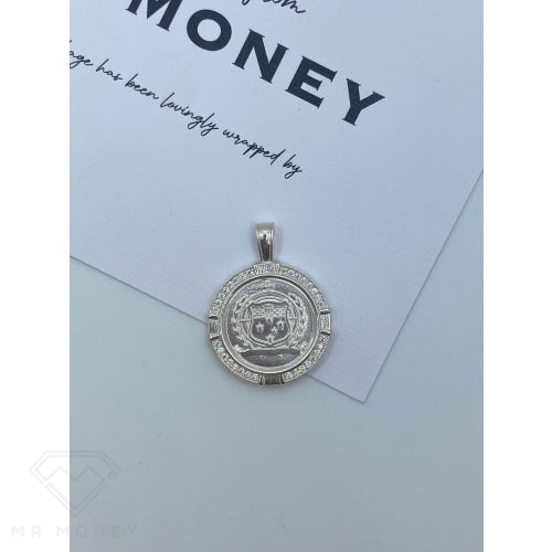 Samoa Shield Cz Silver Pendant Pendant