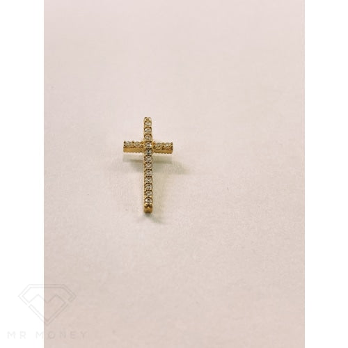 9Ct Yellow Gold Cz Cross Pendant Charms & Pendants