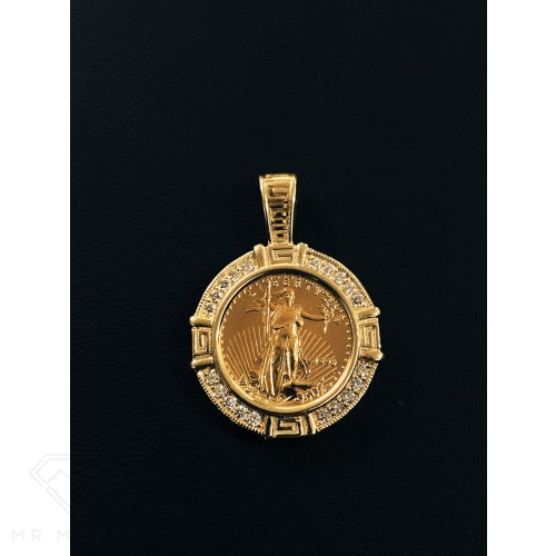 24Ct Liberty City Pendant 9Ct Frame With Diamonds Charms & Pendants