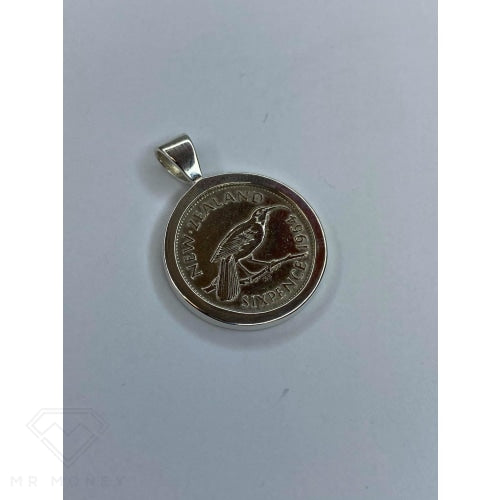Sterling Silver 6 Pence Pendant Charms & Pendants
