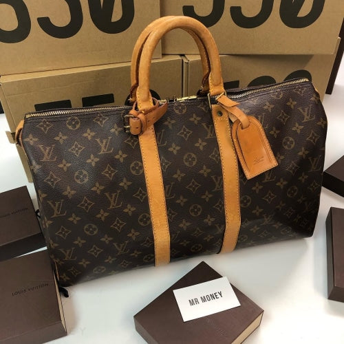 Louis Vuitton Keepall 50 Monogram Bag Vintage + Shoulder Strap Handbags