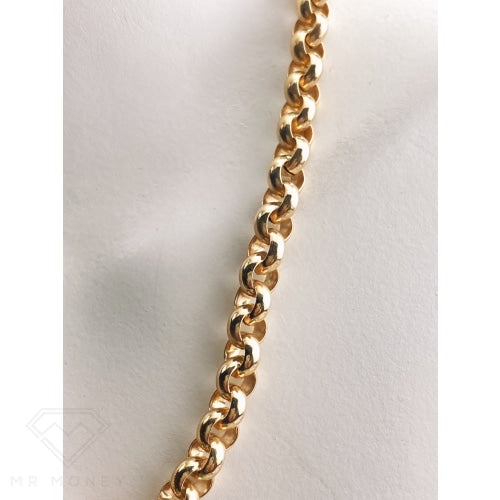 9Ct Gold Belcher Chain With Ring Clasp 46Cm Necklaces