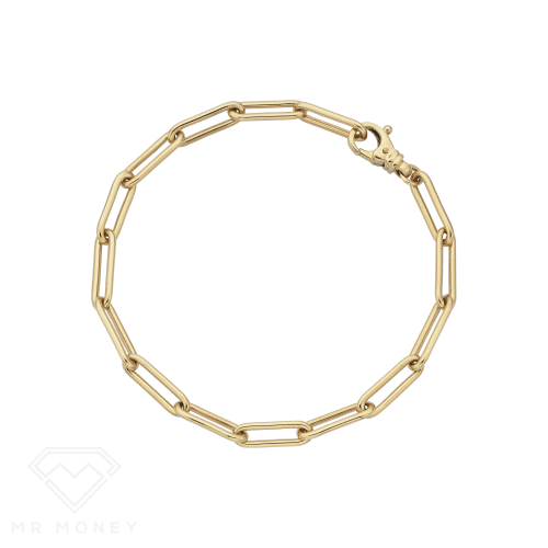 9Ct Yellow Gold Small Paperlink 8G Bracelet Bracelets