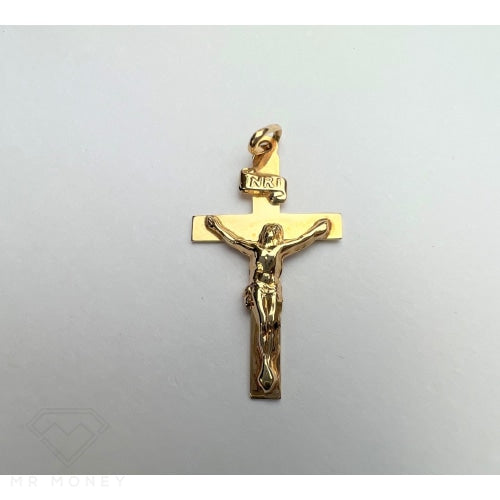 9Ct Gold Big Jesus Cross Pendant Charms & Pendants