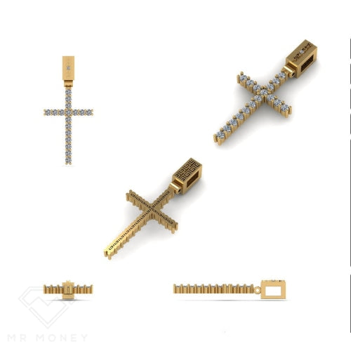 9Ct Gold Diamond Money Flex Cross Charms & Pendants