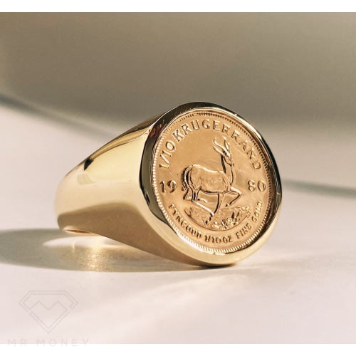 9Ct Gold Krugerrand Ring 22Ct Coin Rings