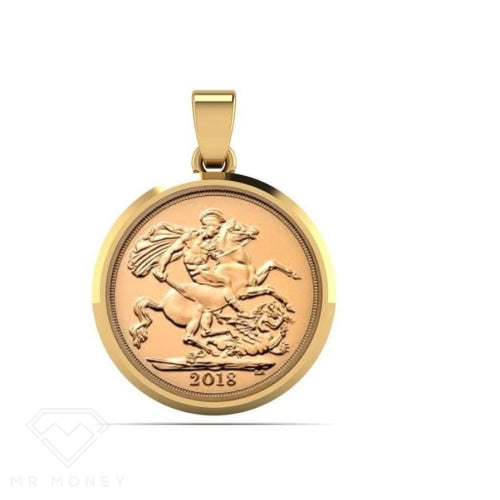 9Ct Gold Money Half Sovereign Pendant Charms & Pendants