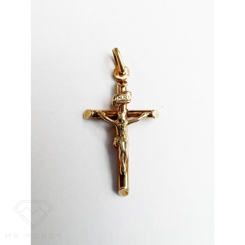 9Ct Gold Small Jesus Cross Pendant Charms & Pendants