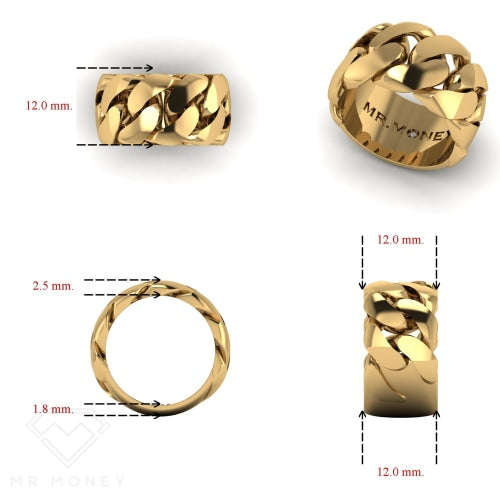 Cuban Link Gold Ring Rings