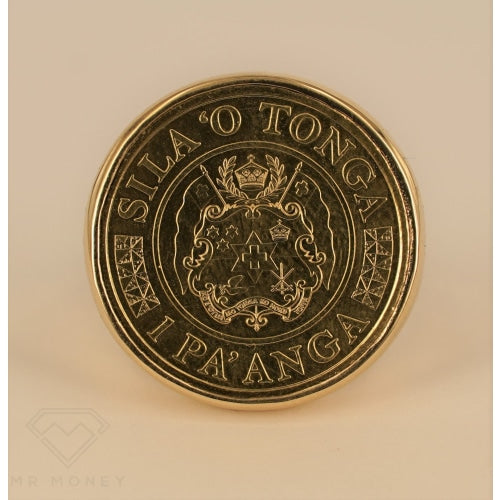 9Ct Gold Tongan Shield Coin Ring Rings