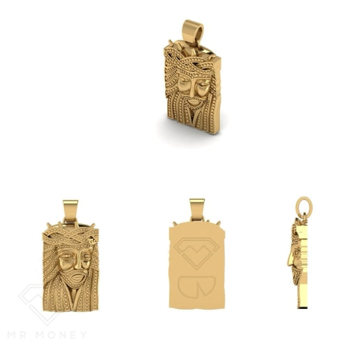 Gold & Micro Jesus Pendant + 45Cm Sterling Silver Chain $999