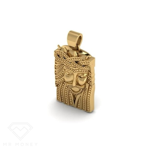 Gold & Micro Jesus Pendant + 45Cm Sterling Silver Chain $999