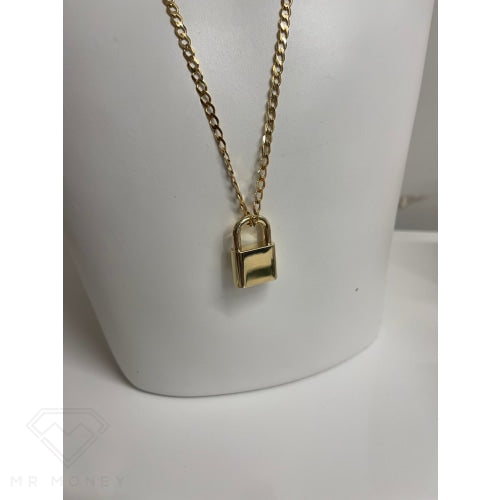 9Ct Gold Mr Money Pad Lock Pendant