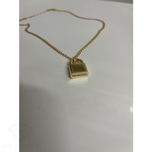 9Ct Gold Mr Money Pad Lock Pendant
