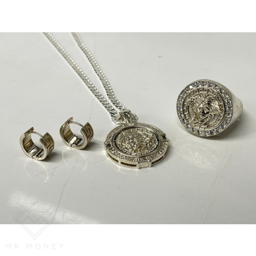 Greek Key Huggies (Sterling Silver) Earrings