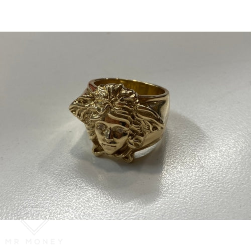 9Ct Gold Medusa Head Ring Rings