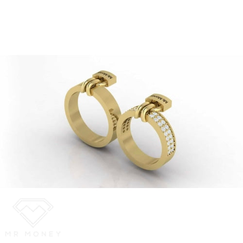 Mr Money Padlock 9Ct Rose Gold Diamond Ring Rings