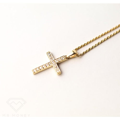 9Ct Gold Diamond Cross Necklaces