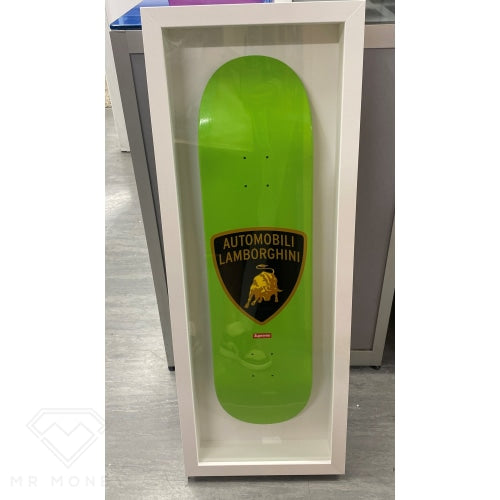 Supreme Automobili Lamborghini Skateboard Deck Green Framed Skateboards