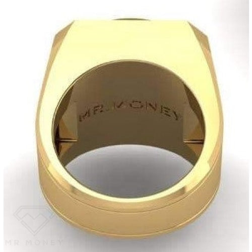 007 Full Sovereign Gold Diamond Ring Rings