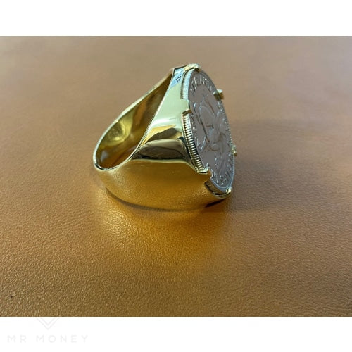 9Ct Gold Claw Mount Shilling Coin Ring Rings