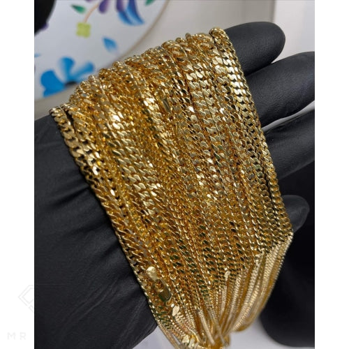 9Ct Gold Cuban Link 45Cm 3.5Mm W Necklace Necklaces