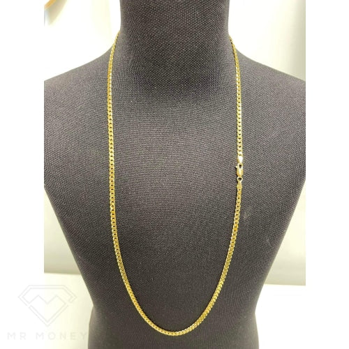 9Ct Gold Cuban Link 45Cm 3.5Mm W Necklace Necklaces
