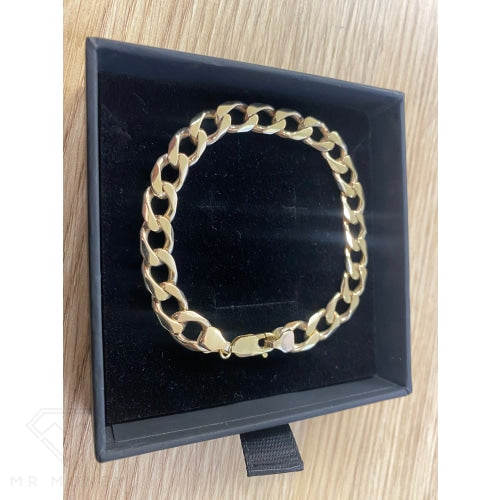 9Ct Gold Curb Link Bracelet 20Cm X 8.18Mm $2000 Bracelets