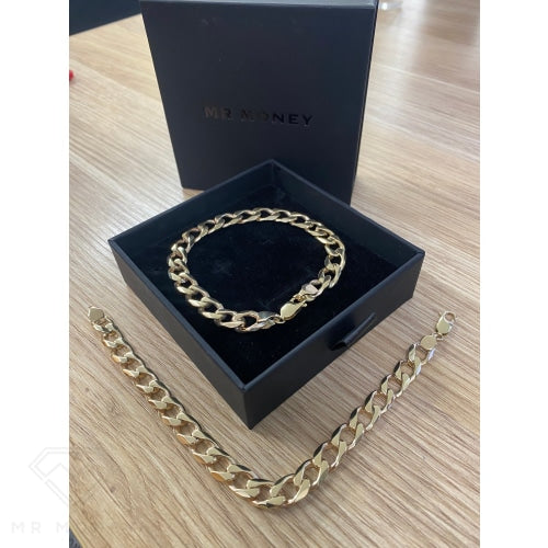 9Ct Gold Curb Link Bracelet 20Cm X 8.18Mm $2000 Bracelets