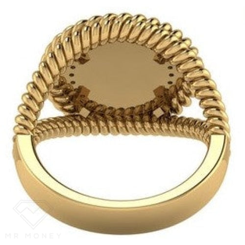 9Ct Gold Diamond Medusa Twist Womens Ring Rings