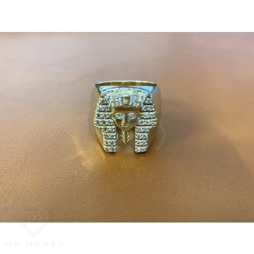 9Ct Gold Egyptian Pharaohs Diamond Ring Rings