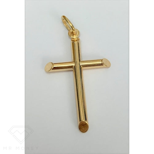 9Ct Gold Medium Rounded Cross Pendant Pendant