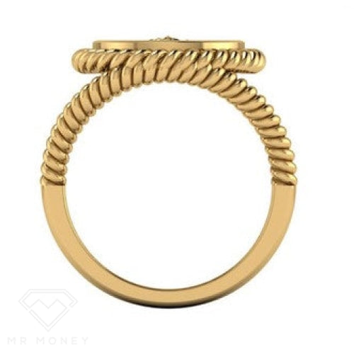 9Ct Gold Medusa Twist Womens Ring Rings