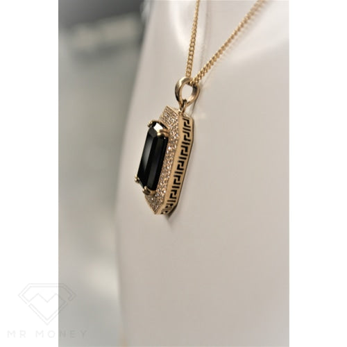 9Ct Gold Sapphire & Diamond Pendant Claw Bead Set Charms Pendants