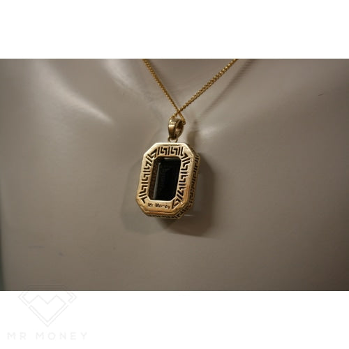 9Ct Gold Sapphire & Diamond Pendant Claw Bead Set Charms Pendants